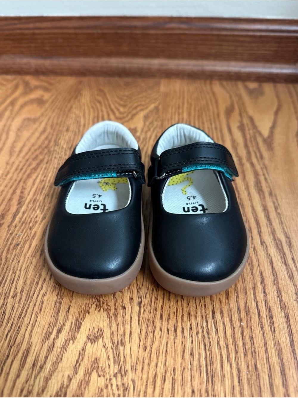Ten Little Mary Janes Girls 4.5 Black Zero Drop